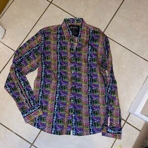717. Lansky Bros Elvis Presley Button Down Size 14